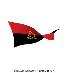 Angola flag, vector illustration