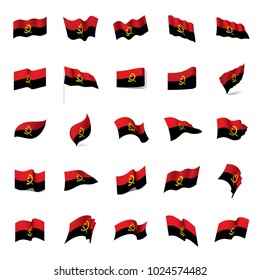 Angola flag, vector illustration on a white background