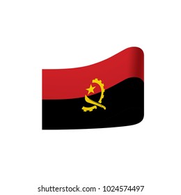 Angola flag, vector illustration on a white background