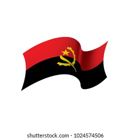 Angola flag, vector illustration on a white background