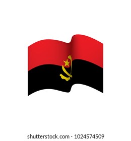 Angola flag, vector illustration on a white background