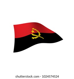 Angola flag, vector illustration on a white background