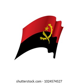 Angola flag, vector illustration on a white background