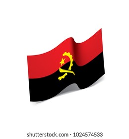 Angola flag, vector illustration on a white background