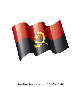 Angola flag, vector illustration on a white background