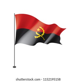 Angola flag, vector illustration on a white background