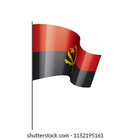 Angola flag, vector illustration on a white background
