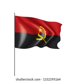 Angola flag, vector illustration on a white background