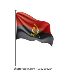 Angola flag, vector illustration on a white background