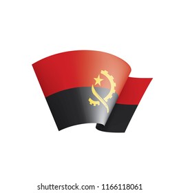 Angola flag, vector illustration on a white background