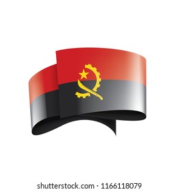 Angola flag, vector illustration on a white background