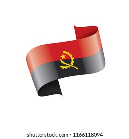 Angola flag, vector illustration on a white background