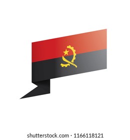 Angola flag, vector illustration on a white background