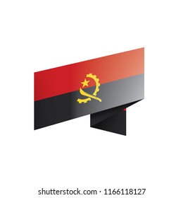 Angola flag, vector illustration on a white background