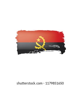 Angola flag, vector illustration on a white background