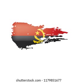 Angola flag, vector illustration on a white background