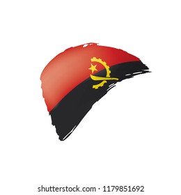 Angola flag, vector illustration on a white background