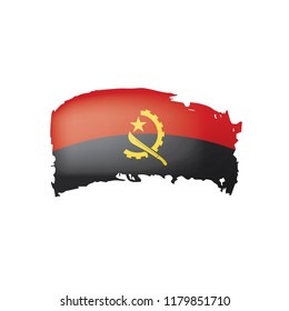 Angola flag, vector illustration on a white background