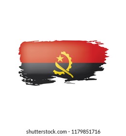 Angola flag, vector illustration on a white background