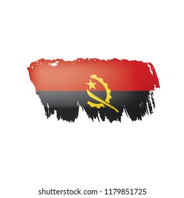 Angola flag, vector illustration on a white background