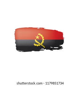 Angola flag, vector illustration on a white background