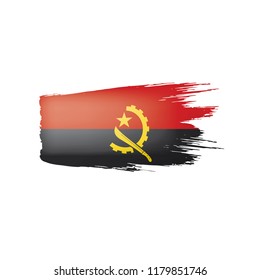 Angola flag, vector illustration on a white background