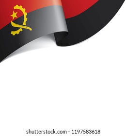 Angola flag, vector illustration on a white background