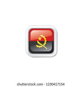 Angola flag, vector illustration on a white background
