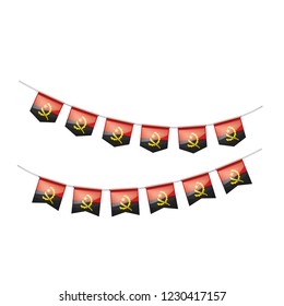 Angola flag, vector illustration on a white background
