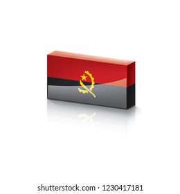 Angola flag, vector illustration on a white background