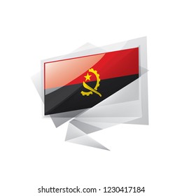 Angola flag, vector illustration on a white background