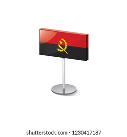 Angola flag, vector illustration on a white background
