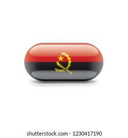 Angola flag, vector illustration on a white background