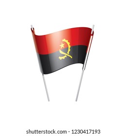 Angola flag, vector illustration on a white background