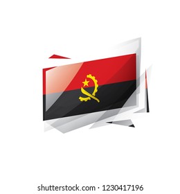 Angola flag, vector illustration on a white background
