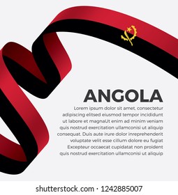 Angola flag, vector illustration on a white background
