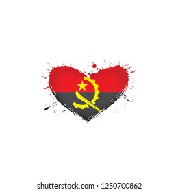 Angola flag, vector illustration on a white background