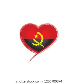 Angola flag, vector illustration on a white background