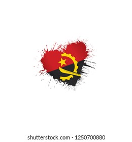Angola flag, vector illustration on a white background