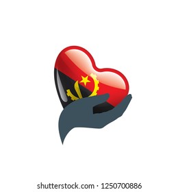 Angola flag, vector illustration on a white background