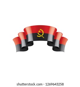 Angola flag, vector illustration on a white background