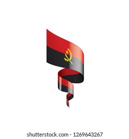 Angola flag, vector illustration on a white background
