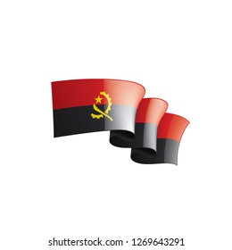 Angola flag, vector illustration on a white background