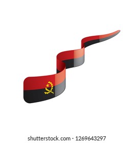 Angola flag, vector illustration on a white background