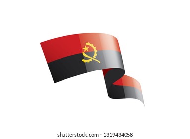 Angola flag, vector illustration on a white background