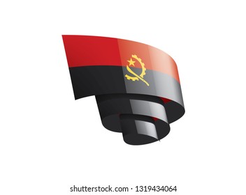 Angola flag, vector illustration on a white background