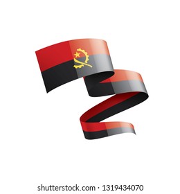 Angola flag, vector illustration on a white background