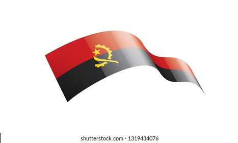 Angola flag, vector illustration on a white background