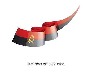 Angola flag, vector illustration on a white background