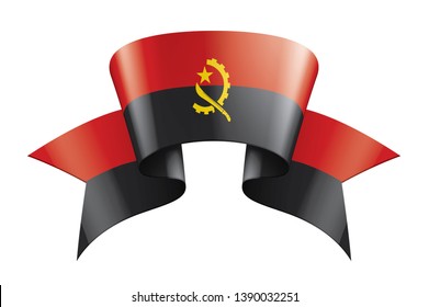 Angola flag, vector illustration on a white background